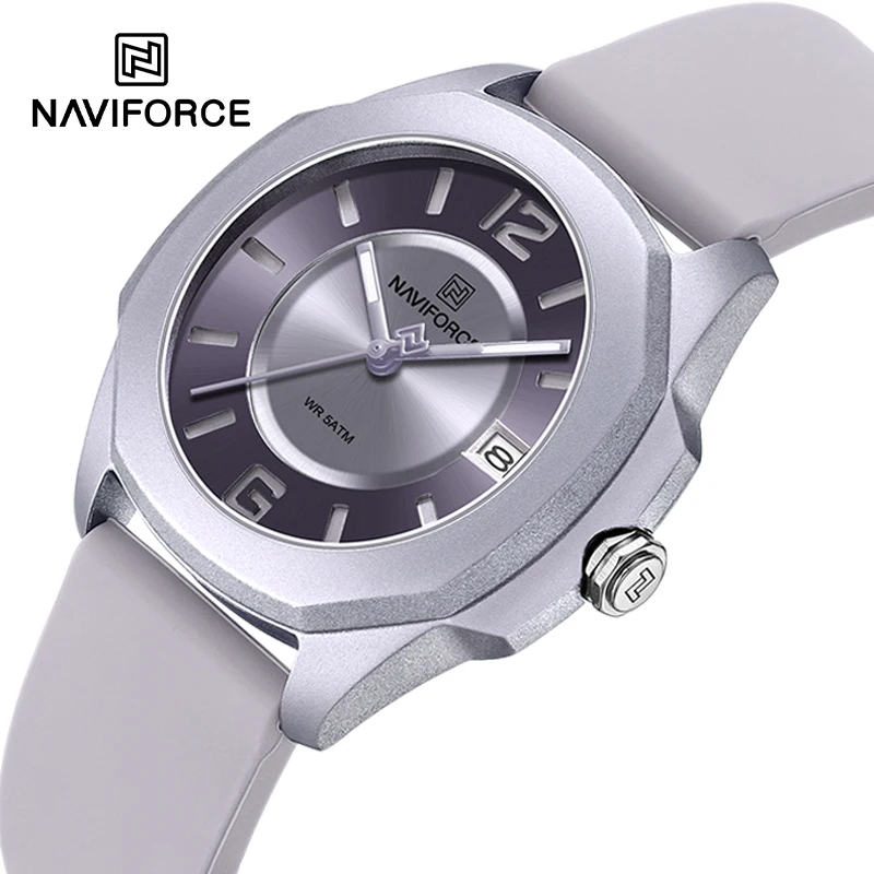 Silicone Band Women - NAVIFORCE 7107 ساعة للنساء موضة أنيقة