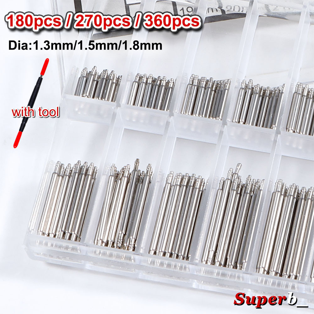 Spring Bar Tool Set - 360 قطعة من قضبان الزنبرك المعدنية