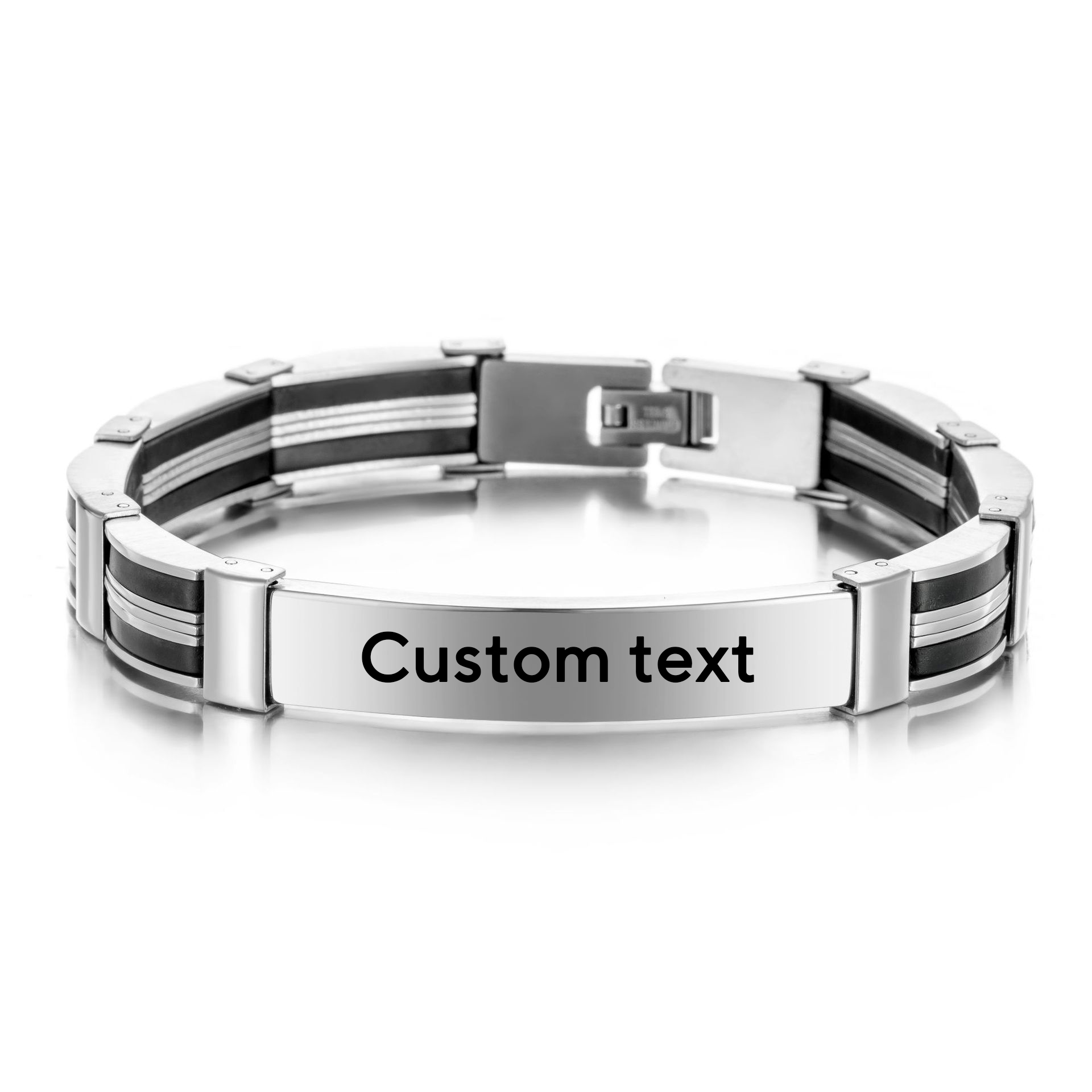 Silicone Band Women - سوار رجالي من الفولاذ المقاوم للصدأ