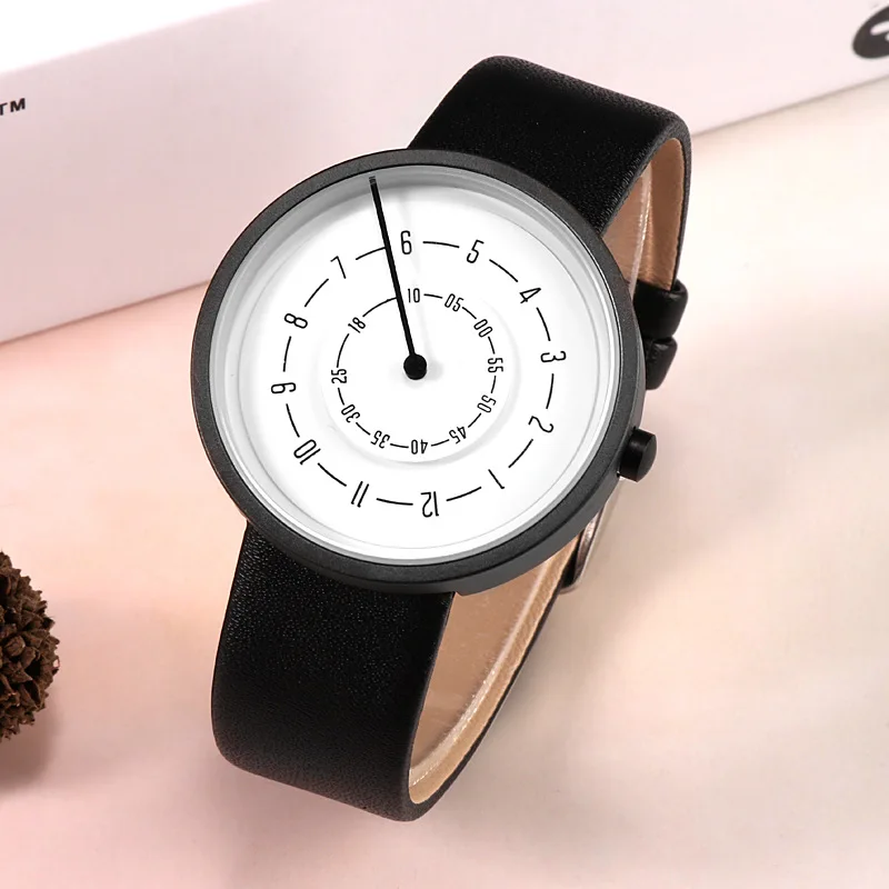 Leather Watch Band Men - 2020 الساعات الإبداعية موضة بسيطة الرجال