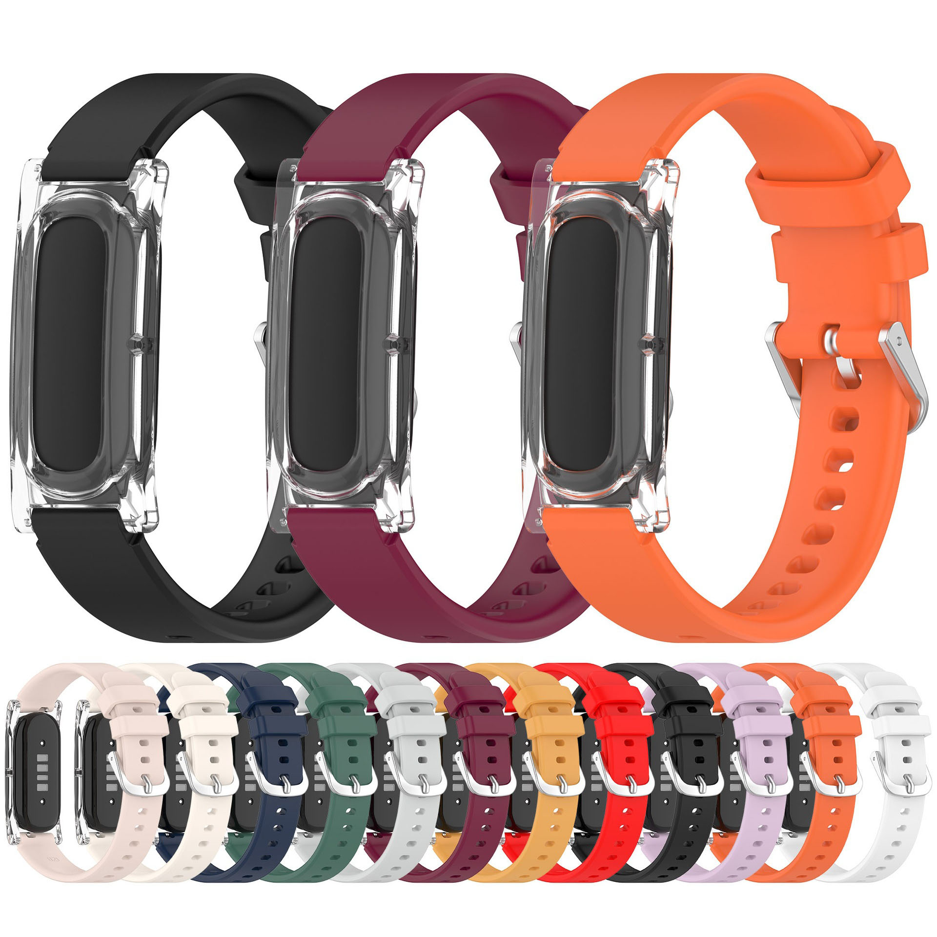 Silicone Band Women - حزام سيليكون متوافق مع جوجل فيتبيت
