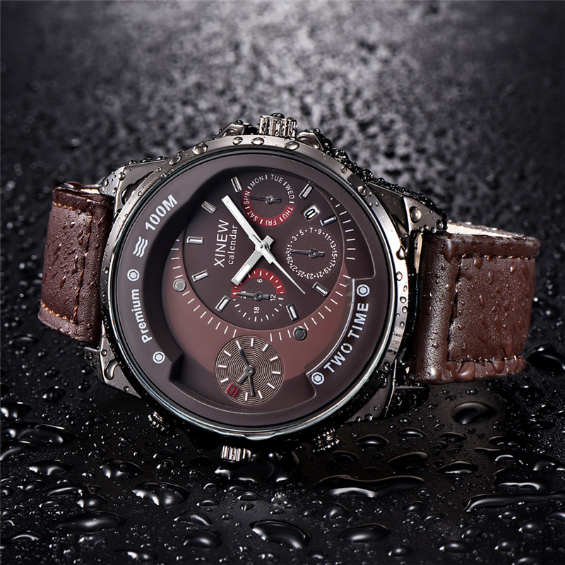 الأصلي XINEW العلامة التجارية  - مراجعة Leather Watch Band Men وسعره