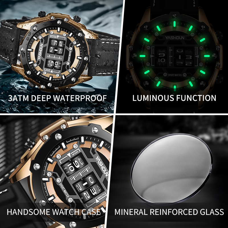 ساعة يد رقمية إبداعية للرجال،  - مراجعة Leather Watch Band Men وسعره