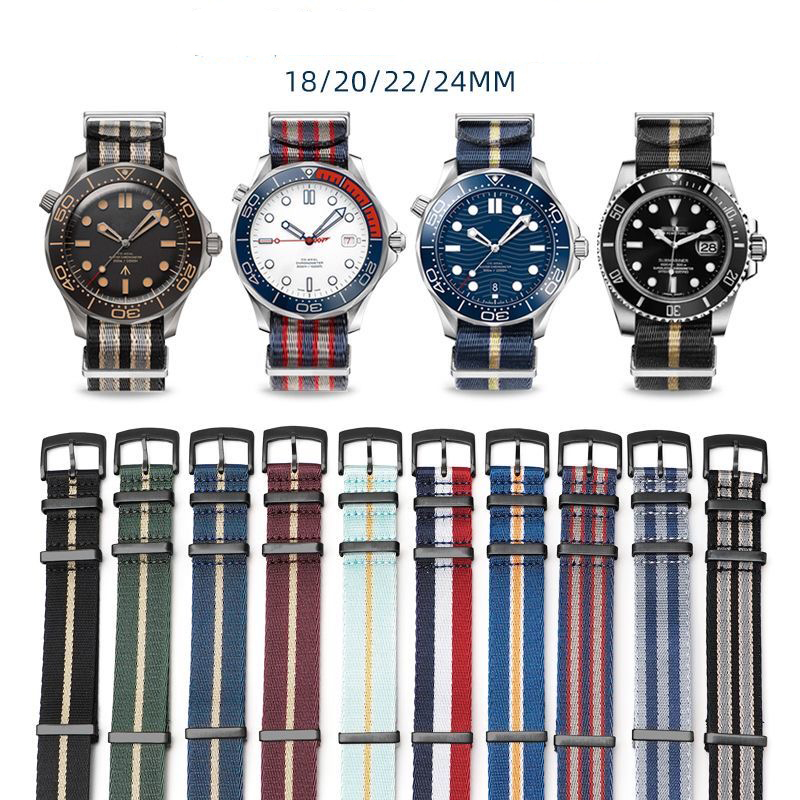 حزام ساعة من النايلون الفاخر ل - مراجعة Nato Strap Nylon وسعره