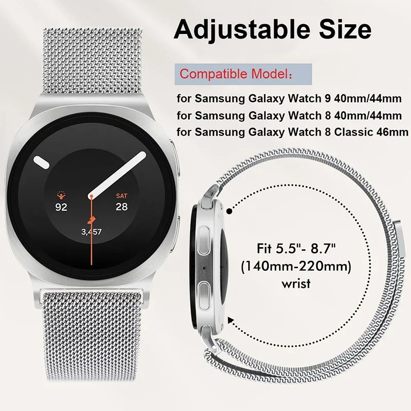 حزام معدني ميلانيز لساعة سامسو - مراجعة Milanese Loop Magnetic وسعره