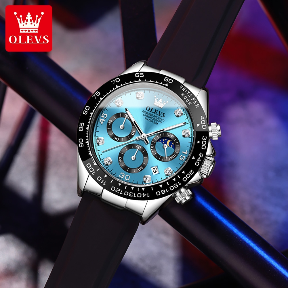ساعة يد رجالية OLEVS 2875 أصلي - مراجعة Leather Watch Band Men وسعره