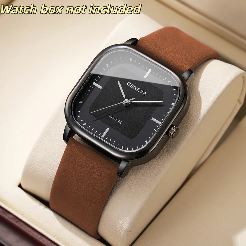 ساعة رجالية عصرية كلاسيكية بمي - مراجعة Leather Watch Band Men وسعره
