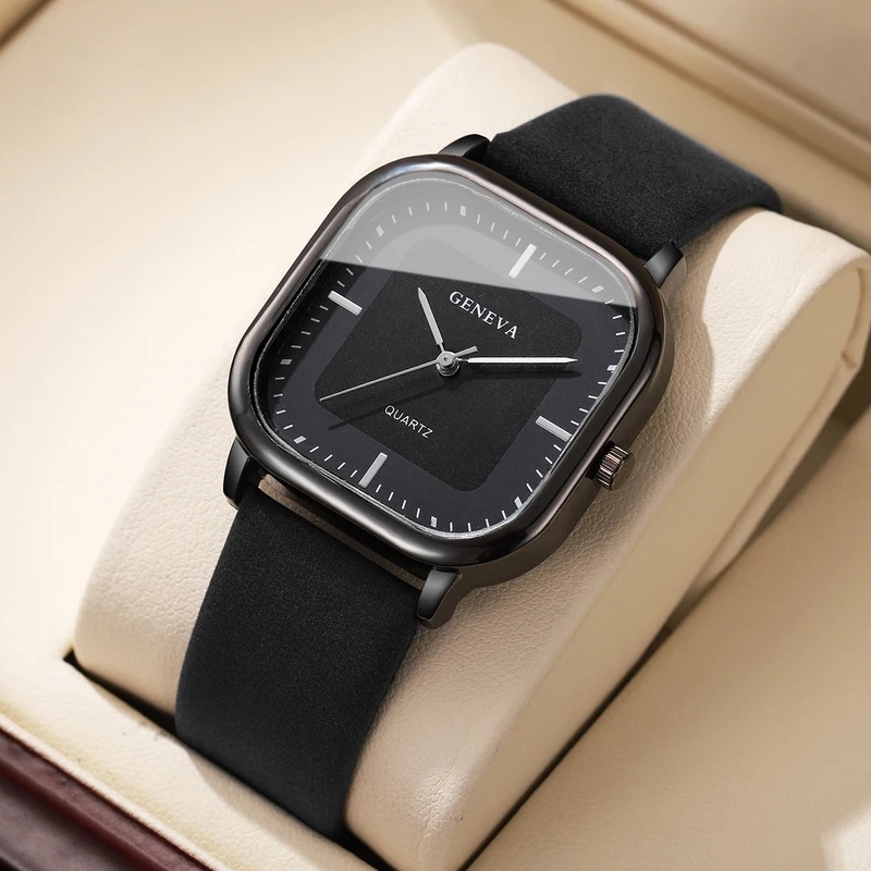 ساعة رجالية عصرية كلاسيكية بمي - مراجعة Leather Watch Band Men وسعره