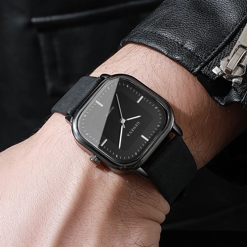 ساعة رجالية عصرية كلاسيكية بمي - مراجعة Leather Watch Band Men وسعره